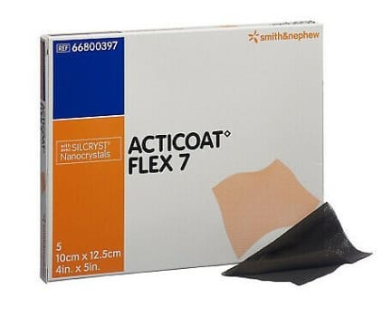 Acticoat Flex 7, sårkontaktlag med sølv, steril, 10 cm x 12,5 cm
