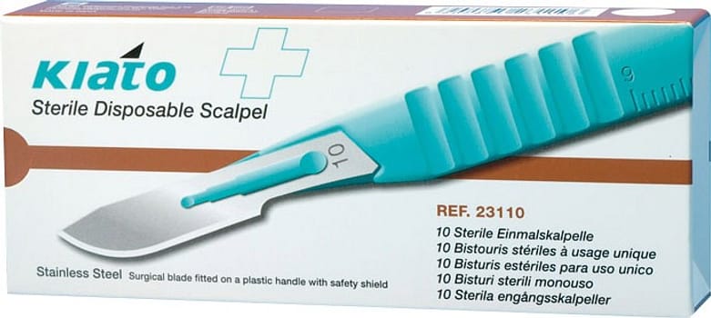 Kiato Plus, skalpel nr. 10 rustfrit stål, steril