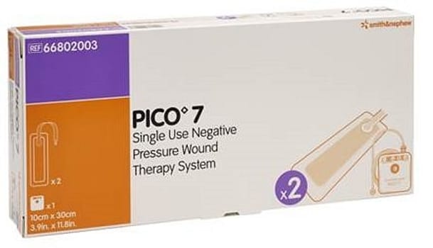 PICO7, Kit m/pumpe og 2 bandager, steril, 10 cm x 30 cm