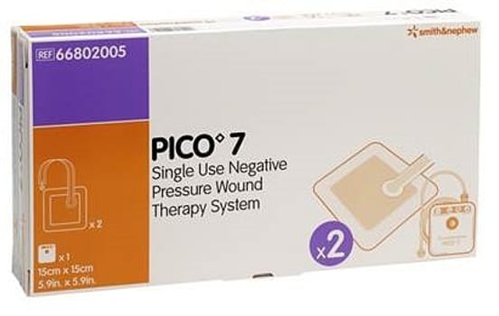 PICO7, Kit m/pumpe og 2 bandager, steril, 15 cm x 15 cm