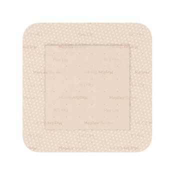 Mepilex Border Flex Lite, fleksibel skumbandage m/border og silikone, steril, 7,5 cm x 7,5 cm