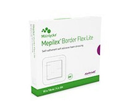 Mepilex Border Flex Lite, fleksibel skumbandage m/border og silikone, steril, 10 cm x 10 cm