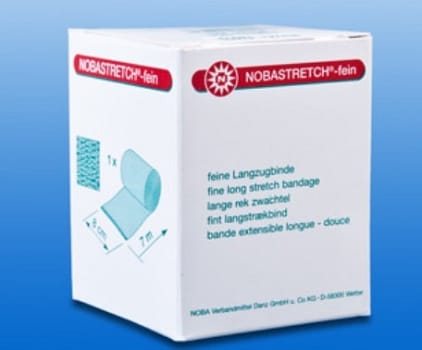 Nobastretch F, kompressionsbind fin, enkeltpakket, 12 cm x 7 m
