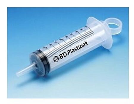 Plastipak, 3-komp. sprøjte grad/2 ml, kat.ansats/luerkon., st, 100 ml