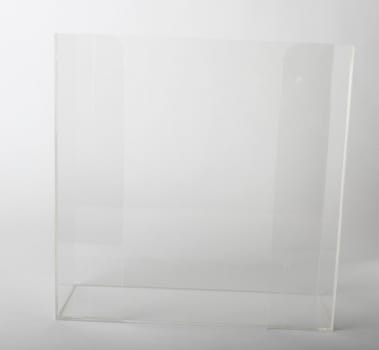 Vægholder, transparant akrylat til 2 æske handsker, 27 x 8 x 27 cm