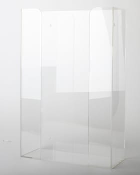 Vægholder, transparant akrylat til 3 æske handsker, 27 x 8 x 40 cm