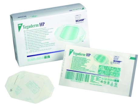 Tegaderm HP film, med ramme. steril, 6 cm x 7 cm