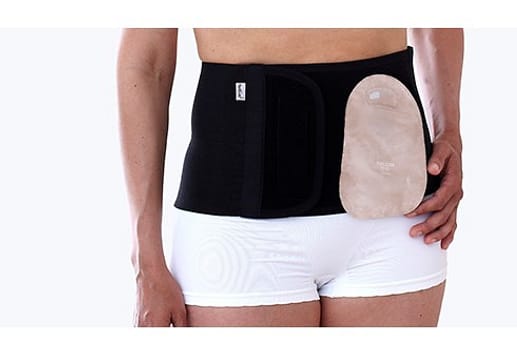 NordiCare StomiSoft, stomibælte, elastisk, H: 20 cm, velcro, sort, Xx-large/120-135 cm