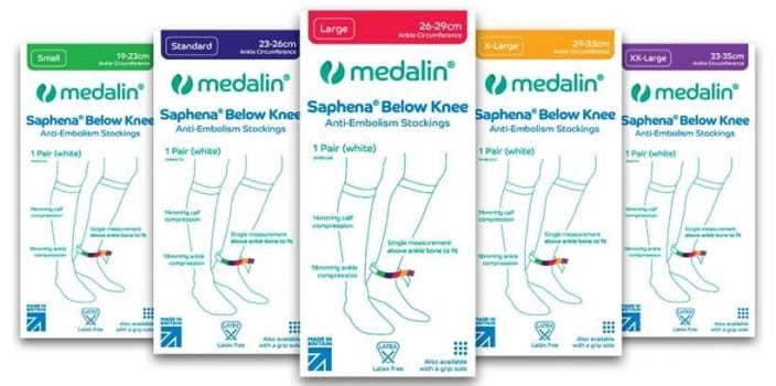 Saphena Medical, antiembolistrømpe, lår, small/standard