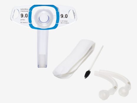 Portex BLUselect, tracheostomisæt med inderkanyle, u. cuff, steril, 6 mm