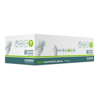 Klinion Protection, nitrilhandske, hvid, ultra comfort, PF, medium