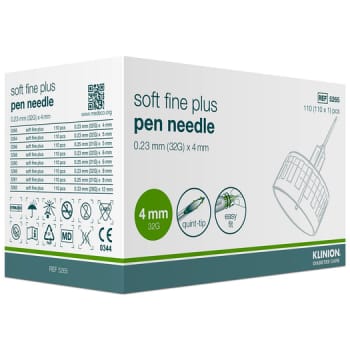 Klinion 5-bevel, Soft fine plus penkanyle, steril, 4 mm x 0,23 mm (32G)