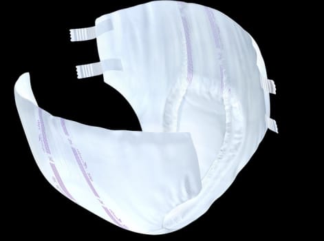 Absorin Slip, ble med fixationstape, nat/heavy, <= 155 cm, gul, large