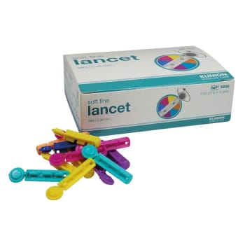 Klinion, Soft fine lancetter ass. farver, steril, 30G x 0,31 mm