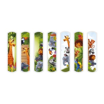 Kliniplast Kids, børneplaster med junglemotiv, 19 mm x 76 mm