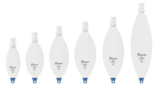 Flexicare, ventilationspose, silikone, flergangs, 2 l