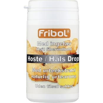 Fribol, Hoste/hals bolcher, ingefær, u/tilsat sukker, 60 g