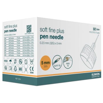 Klinion 5-bevel, Soft fine plus penkanyle, steril, 5 mm x 0,23 mm (32G)