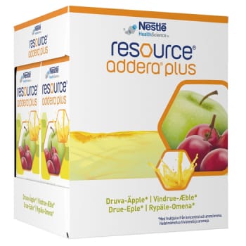 Resource Addera Plus, vindrue/æble, 4x200ml