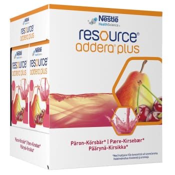Resource Addera Plus, pære/kirsebær, 4x200ml