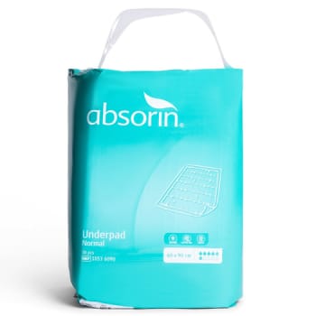Absorin Comfort, underlag engangs, dag, blå, 1400 ml, 60 cm x 90 cm