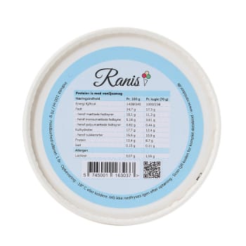 Ranis protein+, is, vanilje, 70 g