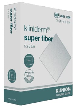 Kliniderm Super Fiber, Steril, 5 cm x 5 cm