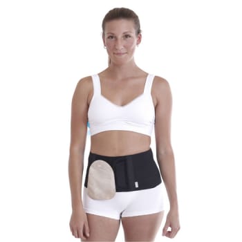 Nordicare Stomi BAS bælte, velcro, klipbar, grå, L: 100-115 cm, H: 20 cm, large