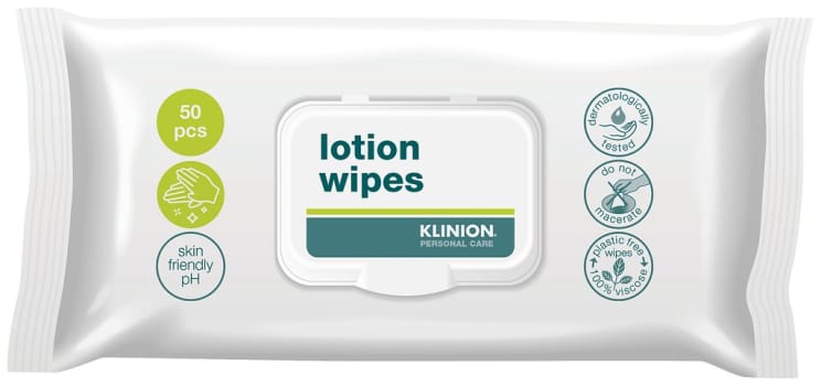 Klinion, Plastikfri Bodywash vådservietter, 23 cm x 29 cm