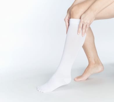 Actico UlcerSys linerstrømpesæt á 3 stk inderstrømpe, HVID, large/standard