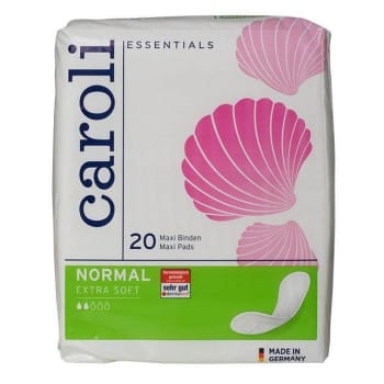 Caroli, hygiejnebind, normal, uden vinger, m. peel-off ta, 22,5 cm x 9 cm