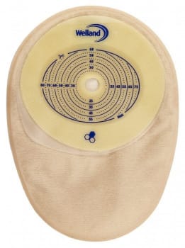 Aurum 1-dels colostomipose, Midi, vindue, beige, Ø 29 mm