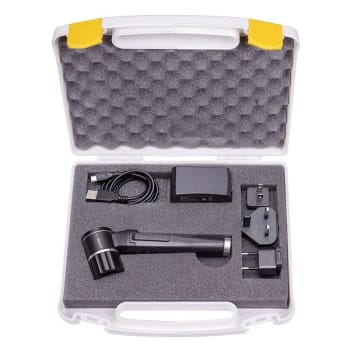 Luxamed LuxaScope dermaskop, LED 3,7 V, m. kontaktplade, m. skala, incl. USB-lader, sort