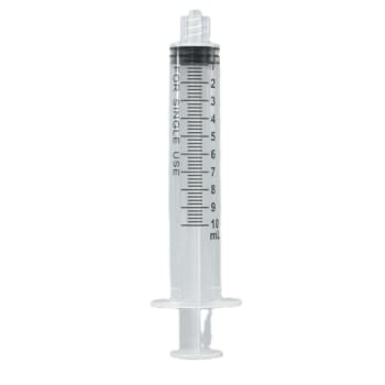 Klinion sprøjte, Luer Lock, 10 ml, 0,2 ml gradering, latex- DEPH-, BPA- og PVC fri