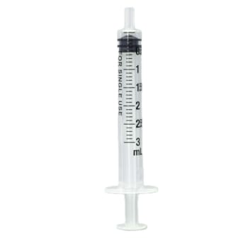 Klinion sprøjte, Luer Slip, 3 ml, 0,1ml gradering, latex- DEPH-, BPA- og PVC fri