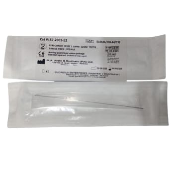 K-tråd, Kirchner wire Ø1.0mm 12 cm TR/TR, single pack, sterile