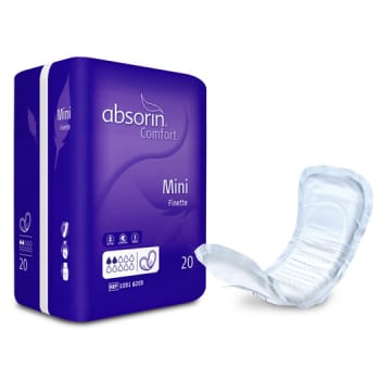 (Absorin Finette dryp-/dagbind, mini, 9 x 23 cm, 178 ml