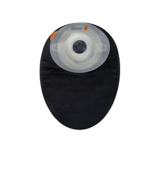 NovaLife TRE 1 Soft Conveks, 1-dels colostomipose, Midi, vindue, sort,  Ø 15-34 mm