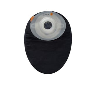 NovaLife TRE 1 Soft Conveks, 1-dels colostomipose, Midi, vindue, sort,  Ø 25 mm