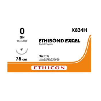 Ethicon Ethibond Excel, sutur, grøn, 75 cm, SH-1 nål, steril, 0