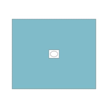 BARRIER, hulstykke m/klæb PRIMÆR 80 x 75 cm, hul 6 x 15 cm