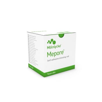 Mepore, plaster med kompres, 7 cm x 5 m