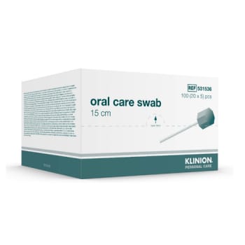 Klinion mundplejepind, plast, grøn, 15 cm