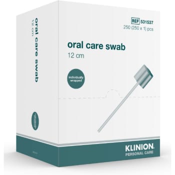 Klinion mundplejepind, papir, grøn, single packed, 12 cm