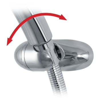 T-Safe fast vægbeslag til bruser, komplet, B-L krom