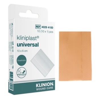 Kliniplast vandafvisende plaster, beige, 6 cm x 10 cm.
