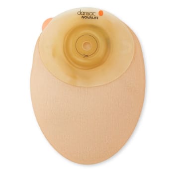 NovaLife 1 Convex, 1-dels colostomipose, Mini, vindue, beige, 25 mm