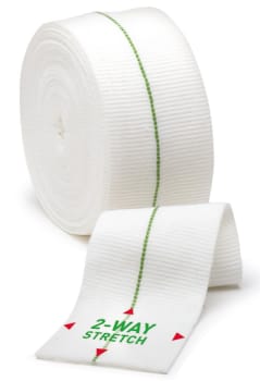 Tubifast 2-way stretch, rørbandage, grøn, 5 cm x 10 m