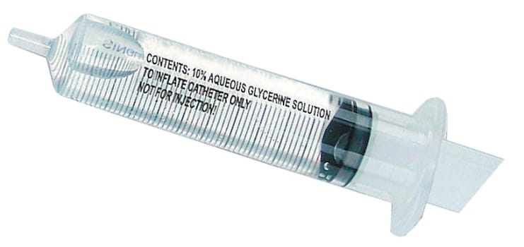Rüsch, sprøjte med sterilt vand med 10% glycerinopløsning, 10 ml