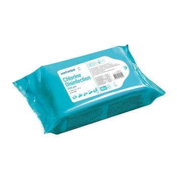 Wet Wipe, desinfektion med klor, mini, turkis, 20 cm x 30 cm